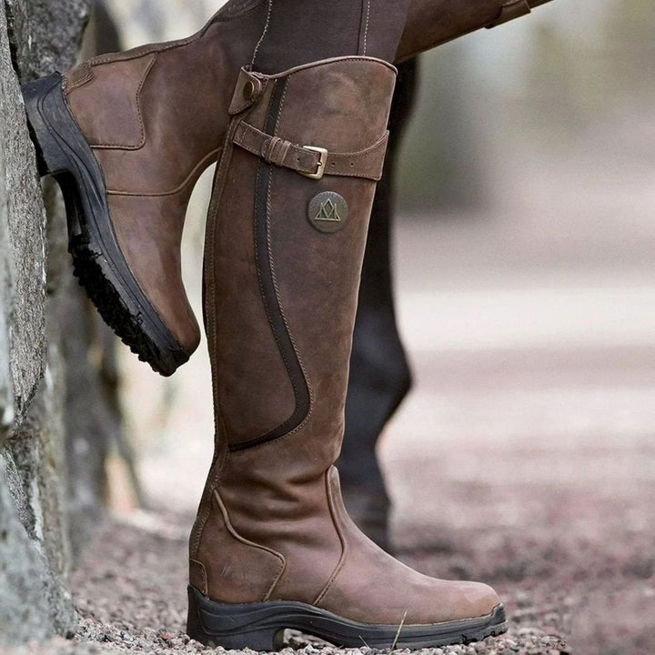 Women's Waterproof Non-Slip Cushioned Knee-High Leather Boots