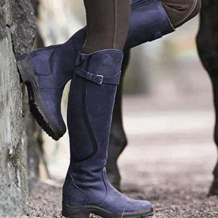 Women's Waterproof Non-Slip Cushioned Knee-High Leather Boots