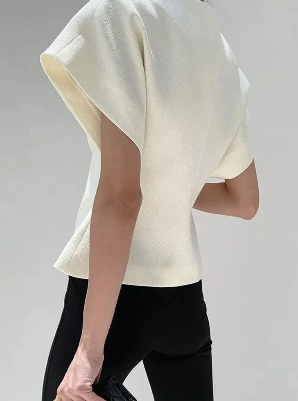 Women's Wrap-Front V-Neck Sculpted Cap-Sleeve Blouse